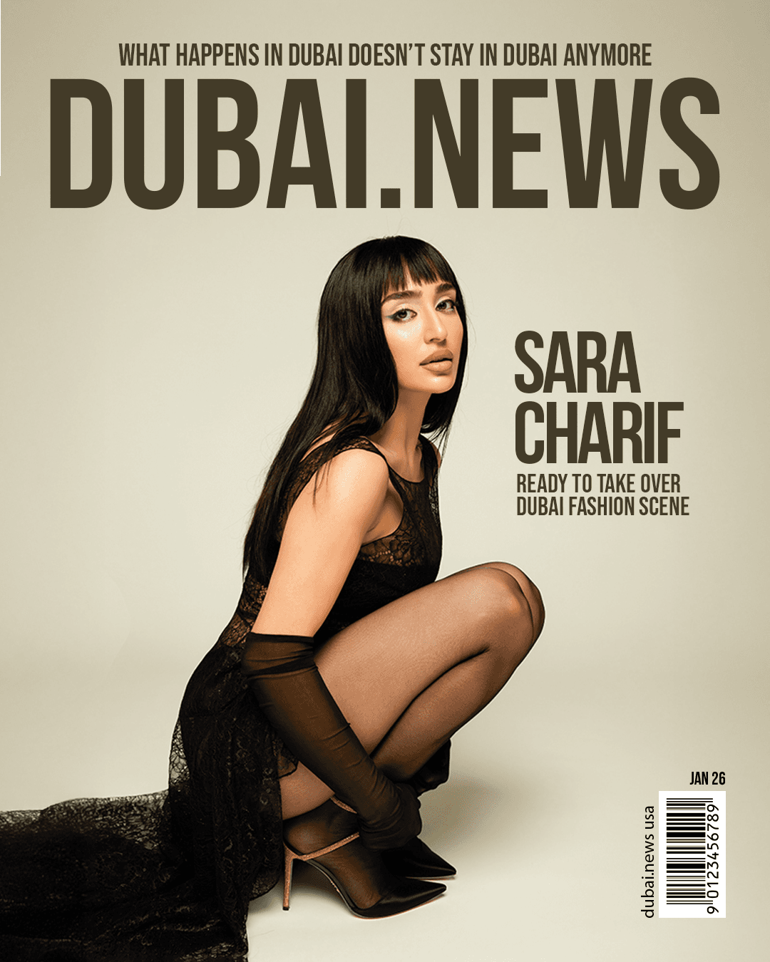 Dubai.News January 2026 cover featuring Sara Charif