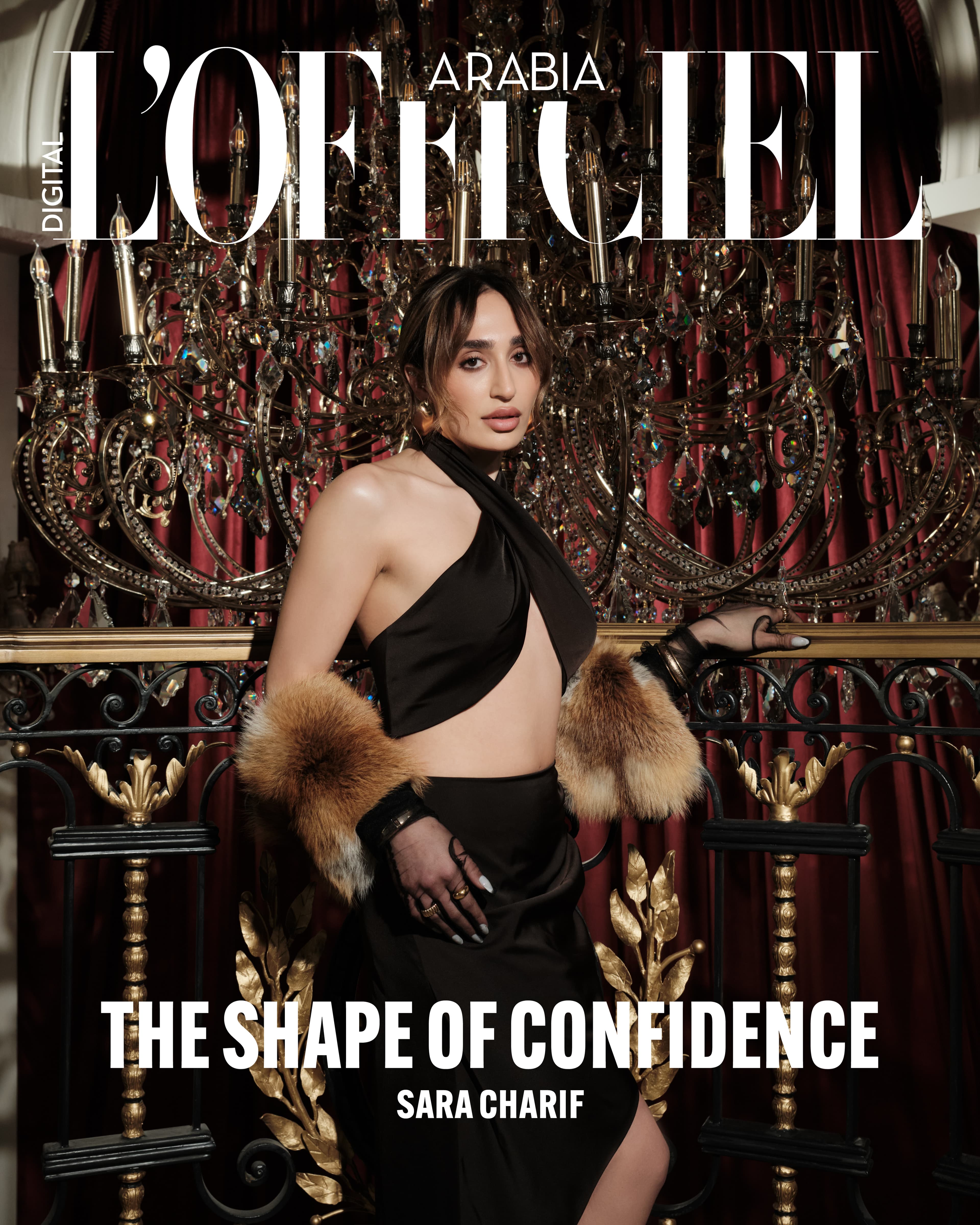 L’Officiel Arabia digital cover: Sara Charif, The Shape of Confidence